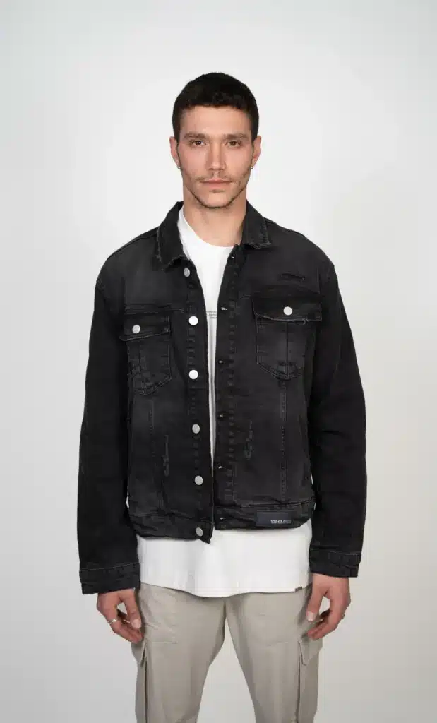 LASER LOGO JEANS JACKET G008