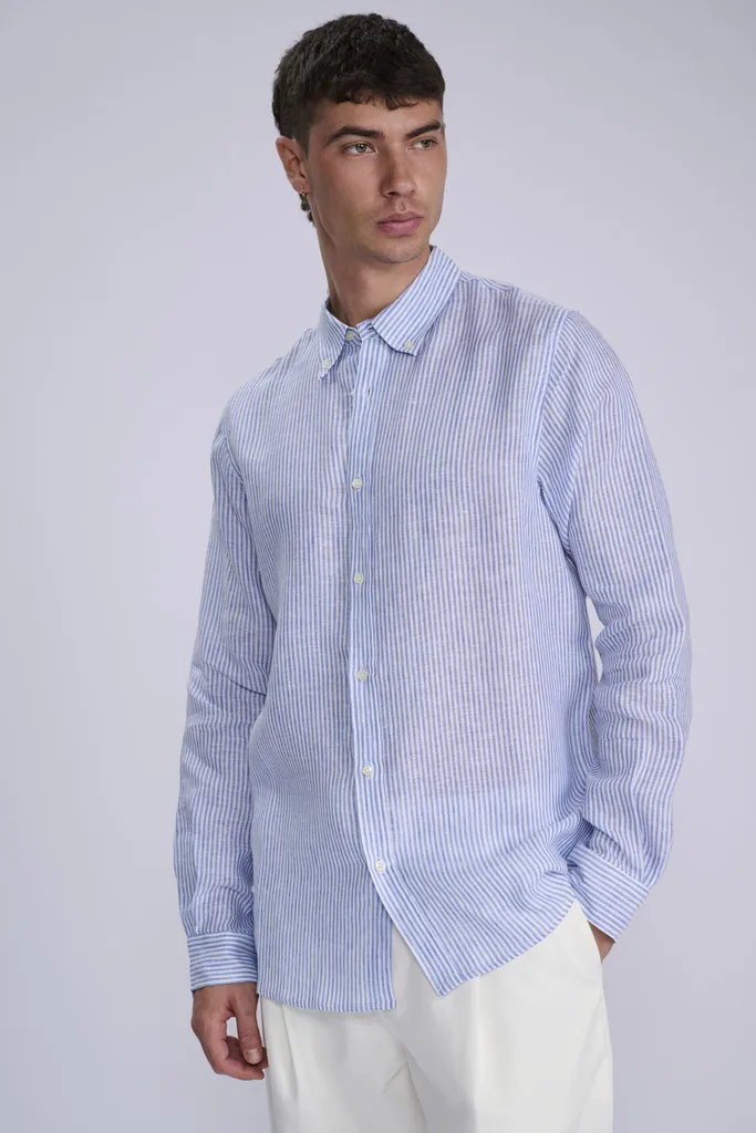 STRIPED LINEN SHIRT BUS158
