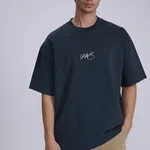 SIGNATURE DISTRESSED OVERSIZED T-SHIRT T261008
